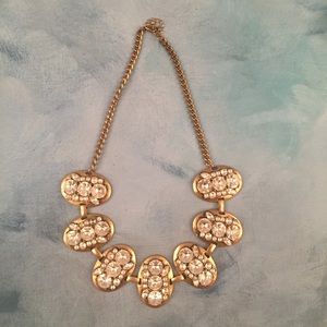 BaubleBar Brass Crystal Jeweled Necklace